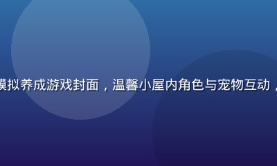 绅士游戏导航推荐模拟养成游戏封面，温馨小屋内角色与宠物互动，暖色调治愈系画风